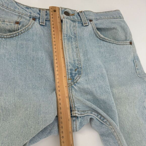 Vintage 1990s Levis 505 323x30 Measured 32in Acid Washed Light USA *Flaws* - Picture 6 of 14